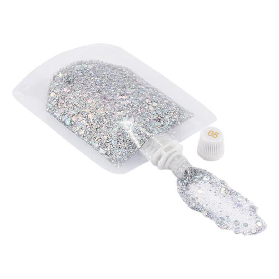 

Yousheng 40 мл/пакет многофункциональный блеск для глаз, волос, лица, губ, тела, искусства, сверкающие блестки, жидкие тени для век, сценическое выступление, вечеринка, макияж серебряный