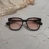 Fashion Brown Rice Nail Sunglasses Personalized Retro Box Ins Style Sunglasses Women'S Big Face Glasses Men'S Tide