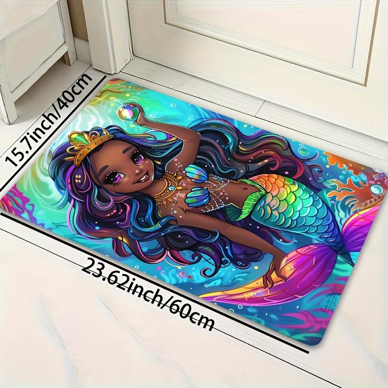 

1 шт. Толстый Мультяшный Коврик-русалка для Ванной Комнаты Кухонный Коврик Ковер для Гостиной Ковер для Спальни Внутренний Коврик для Двери Машинная Стирка Коврик для Входа Декоративный Ковер 40cm x 60cm