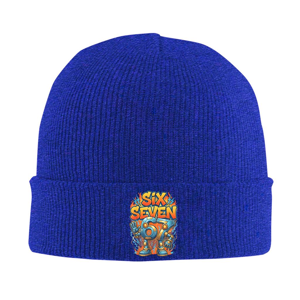67 Six Seven Meme 67 Funny Brainrot Gaming Bonnet Hats Beanie Hats Design Skullies Beanies Trendy Female Male Gym Head Wrap Cap