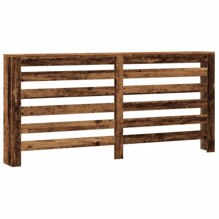 VidaXL Cache-radiateur vieux bois 175x20x82 cm bois d'ingénierie, bouchon de radiateur, cache-radiateur haut, radiateur à 852715
