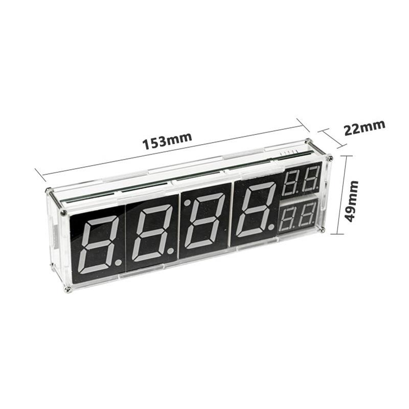 DIY Welding Network Clock 8-digit Digital Tube Temperature Alarm Clock Automatic Dimming Fun