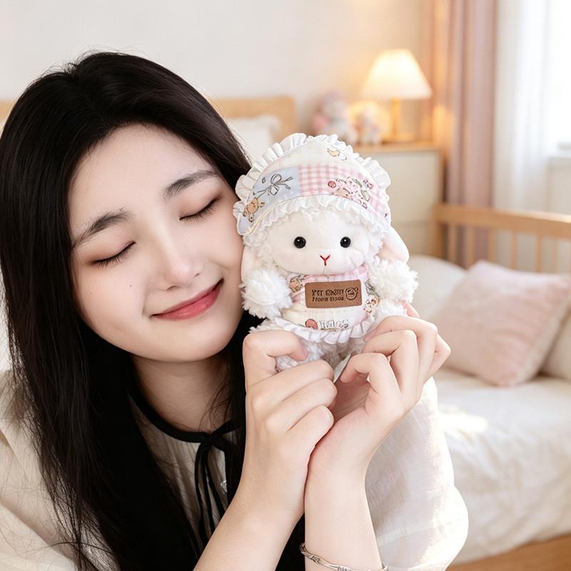 Plush Lamb Toy For Kids With Pp Cotton Filling Perfect As Birthday Gift And Nursery Decor