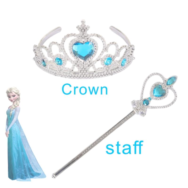 Perucă Cosplay Prințesa Elsa Frozen pentru Copii Fată Halloween Regina Zăpezii 70cm Blond Deschis Împletitură Rochie de Petrecere Carnaval Accesorii