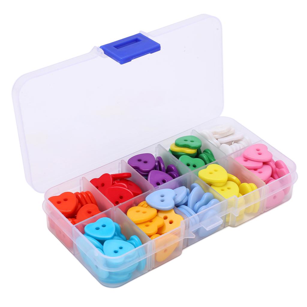 180 Pcs Mixed Color Resin Buttons 15mm Durable Children Sweater Shirt Buckle for Clothing Sewing