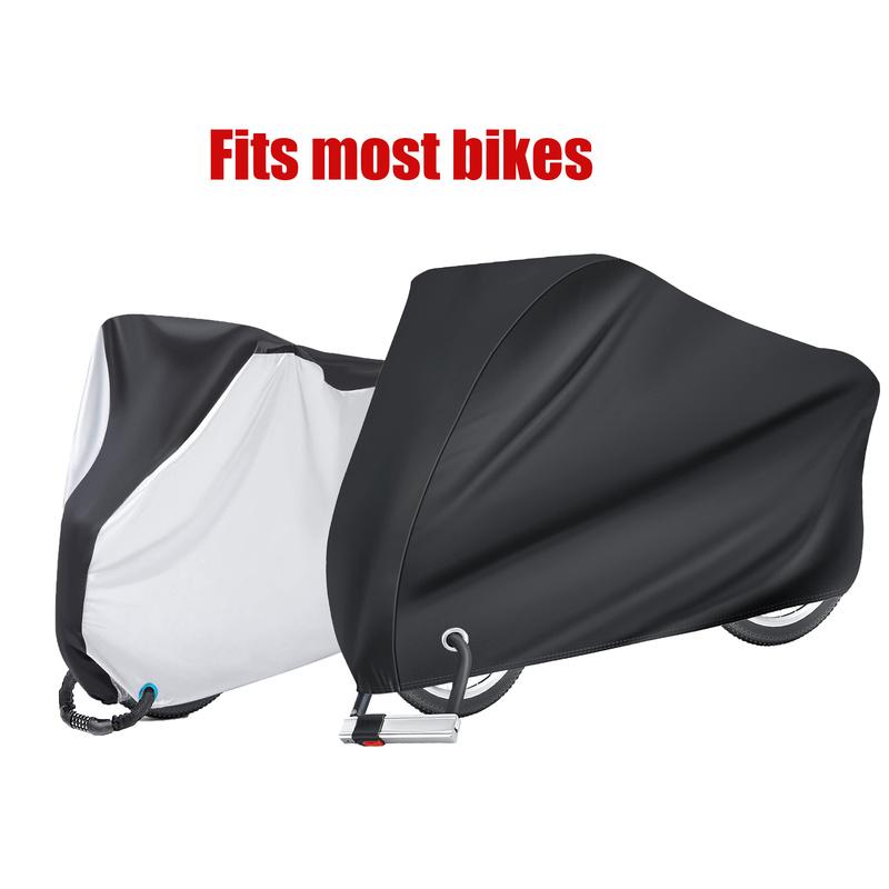 Waterproof Outdoor Bicycle Cover Anti Dust Rain Snow UV, Bike Rain Cover for Mountain, Road & Heavy Duty Bikes with Lock Holes &