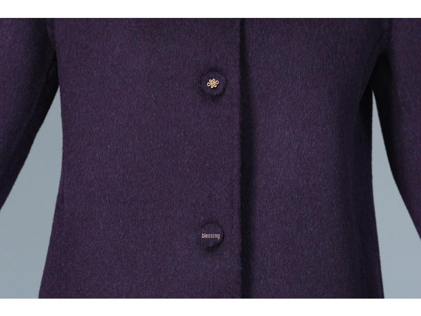2025 New Double-Faced Wool Blend Short Coat for Women - Petite, High-End Autumn/Winter Style for Middle-Aged Mothers