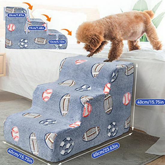 Luminous Pet Ramp: Sponge Stairs for Small Dogs - Teddy Sofa Bed Slope