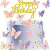 10Pcs Purple Butterflies for Cake Birthday Decorations Wedding Fairy Party Cake Butterflies for Birthday Wall Sticker Decal for Halloween