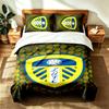 Leeds United Football Club (1) 3pc Set Suitable for Master Bedrooms Soft and Comfortable an Ideal Gift for Family and Friends Includes One Duvet Cover