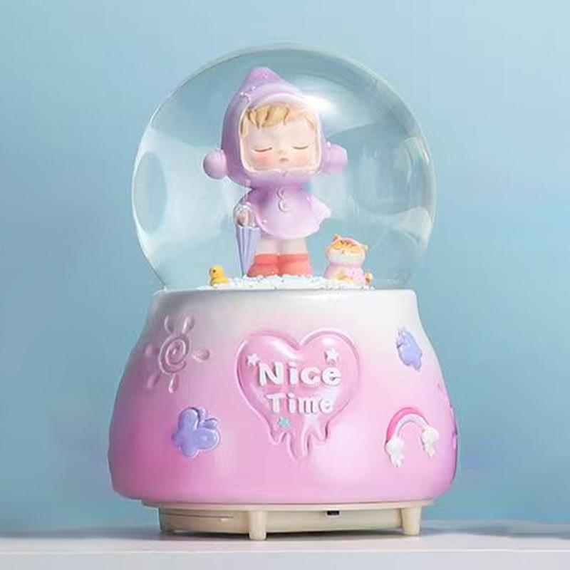 Astronaut Crystal Ball Music Box Ornament - Student Snow Globe Birthday Gift