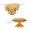 Zinc Alloy Shell-Shaped Fruit Plate Light Luxury Golden Open High-Foot Desktop Tray Decorative Restaurant Snack Tray For Kitchen