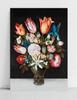 Poster Flowers In a Vase Black Background