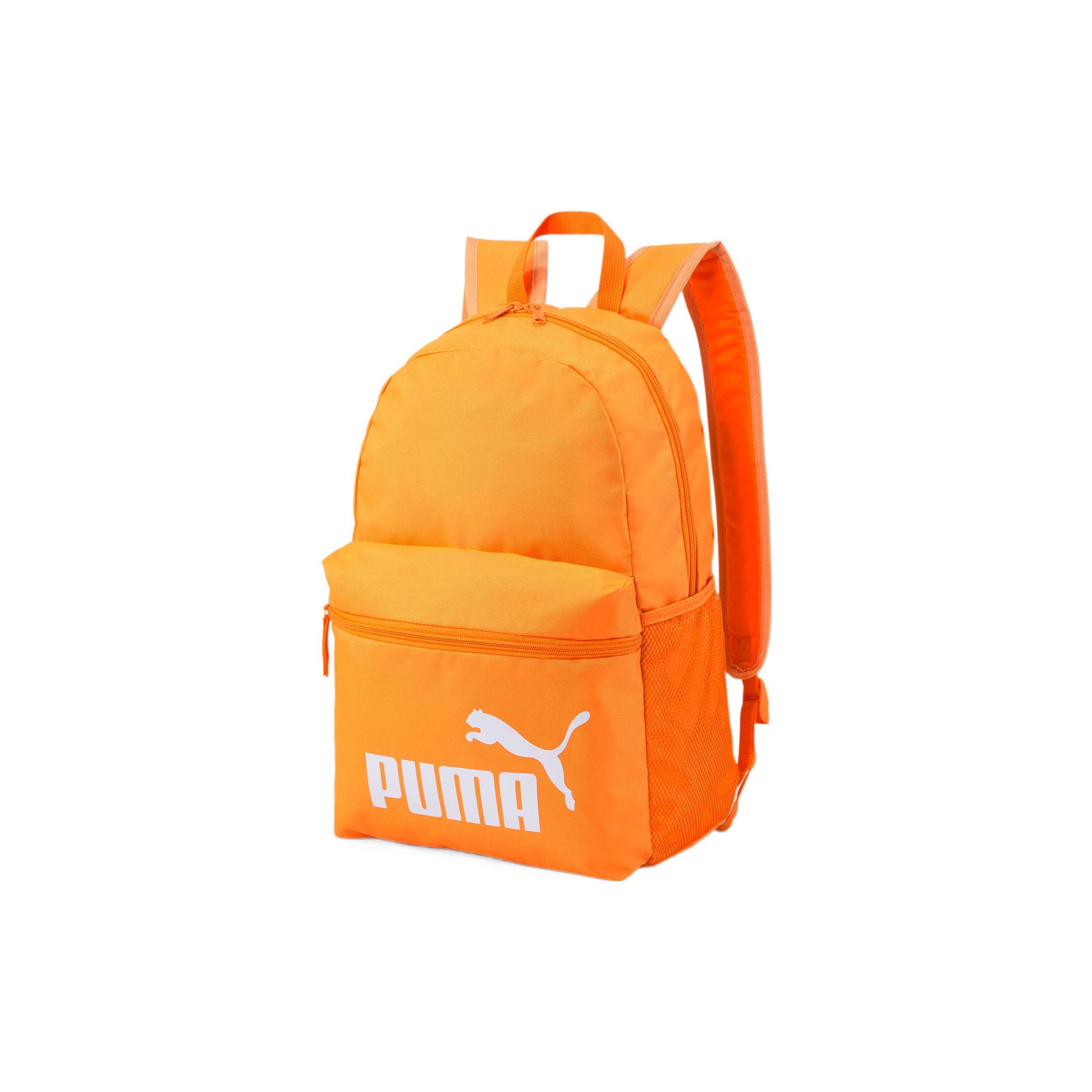 Puma Casual Fashion Sports Large Logo Polyester Backpack Women Backpack Orange 075487-30 Orange