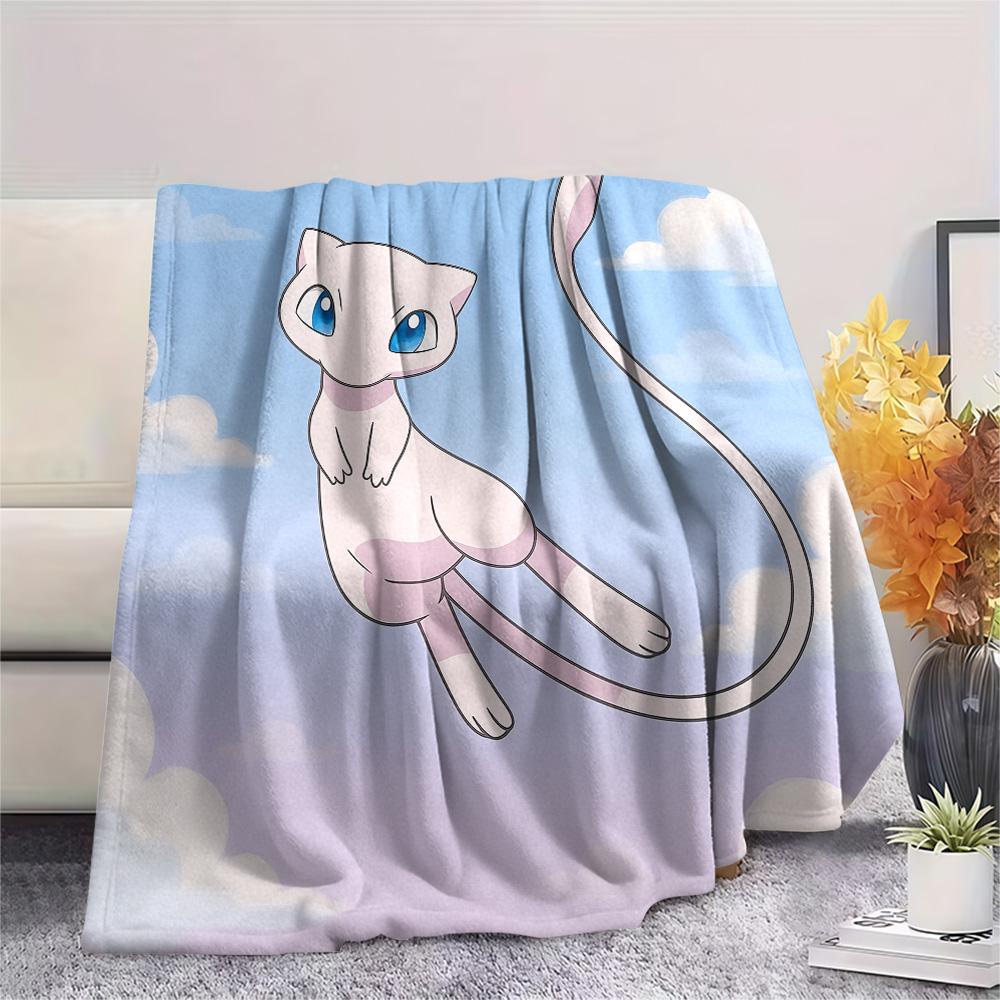Coperta in Flanella con Stampa Mewtwo, Alta Qualità, Confortevole per Tutte le Stagioni, Arredamento per la Casa, Calore e Comfort