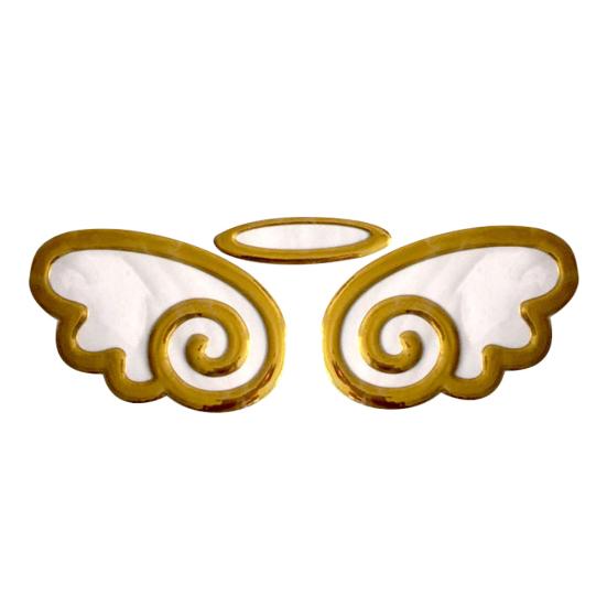 

Автомобильный Стайлинг Прекрасный 3D Крылья Ангела Наклейка Автомобиль Кузов Логотип Наклейка Украшение золотистый