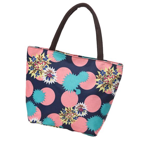 Yousheng Floral Tote Bag Reusable Oxford Cloth Shopping Tote Stylish Handbag Purse for Women Commuting Picnic Camping