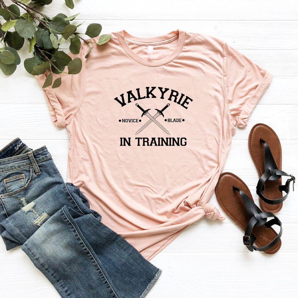 Valkyrie In Training T Shirt Sarah J Maas Shirt Night Court Bookish Gift Woman Tshirts Summer Top Graphic T Shirts