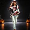 Women's Halloween Printed Hoodie 3/4 Sleeve Pullover Casual Tunic for Party