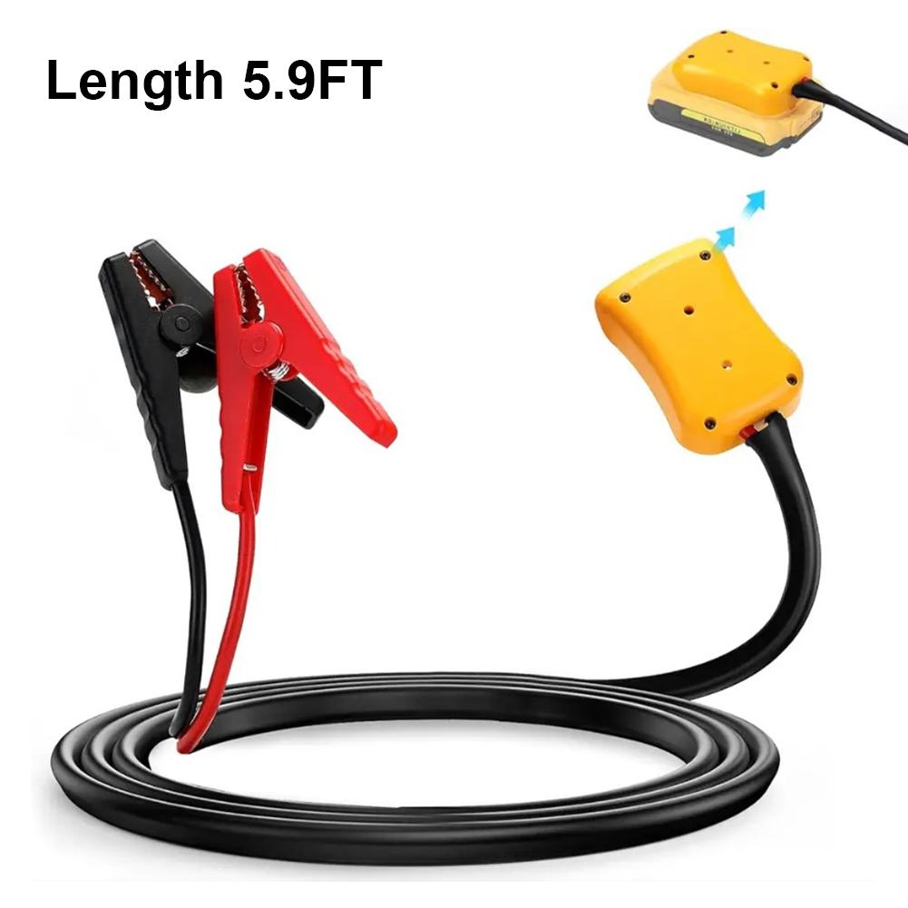 Jumper Cable Clamps for Milwaukee M18, Dewalt 20V Batteries Portable Battery Jumper Starter Automotive Booster Cables Power