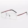 Men's Titanium Rimless Blue Light Blocking Glasses for Office and Business Use - Lightweight, Luxury, Fits Myopia Lenses, Unisex