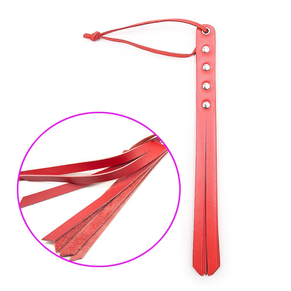Pink 50cm long tails whips Delicate Leather Paddle spank For Couples Sex Toys Adult Games Spanking slave For Couples