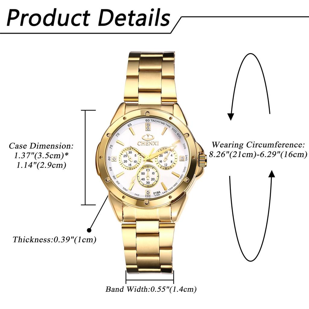 Edelstahl Wasserdicht Gold Analoganzeige Quarz Kleine Sekunde Dekoration Niedlich Freizeit Business Modeaccessoire Geburtstag Jubiläum Weihnachten