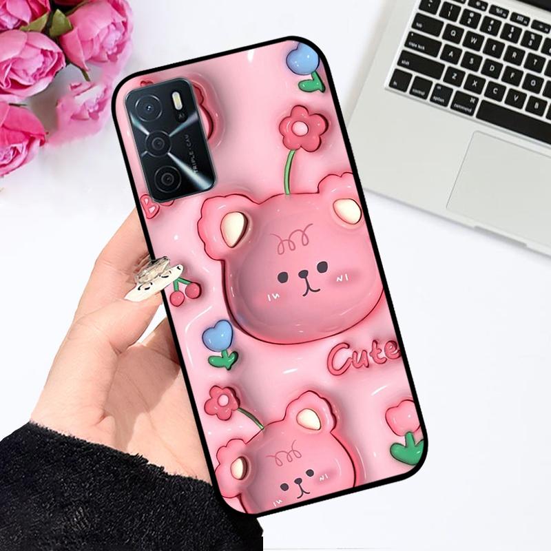 For Oppo A16 A16s 4G Case CPH2269 CPH2271 Fashion Cartoon Shockproof Soft Silicone Phone Cover For OPPO A16s A 16 Coque Bumper