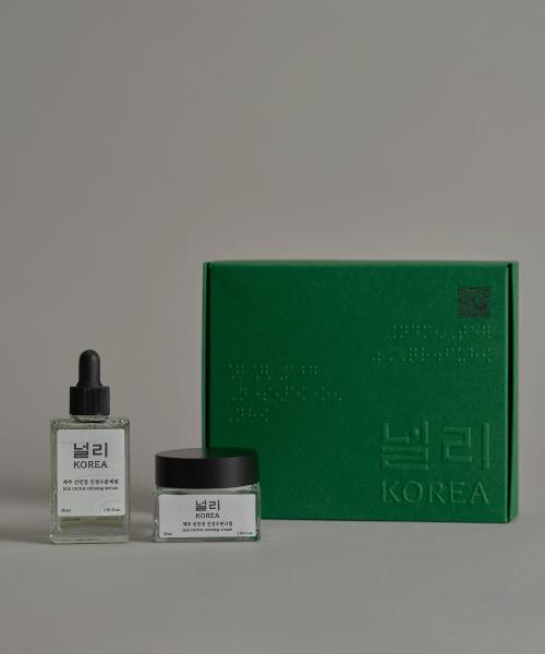 [Barrier-Free Edition] Jeju Cactus Soothing Moisture Serum & Cream Set