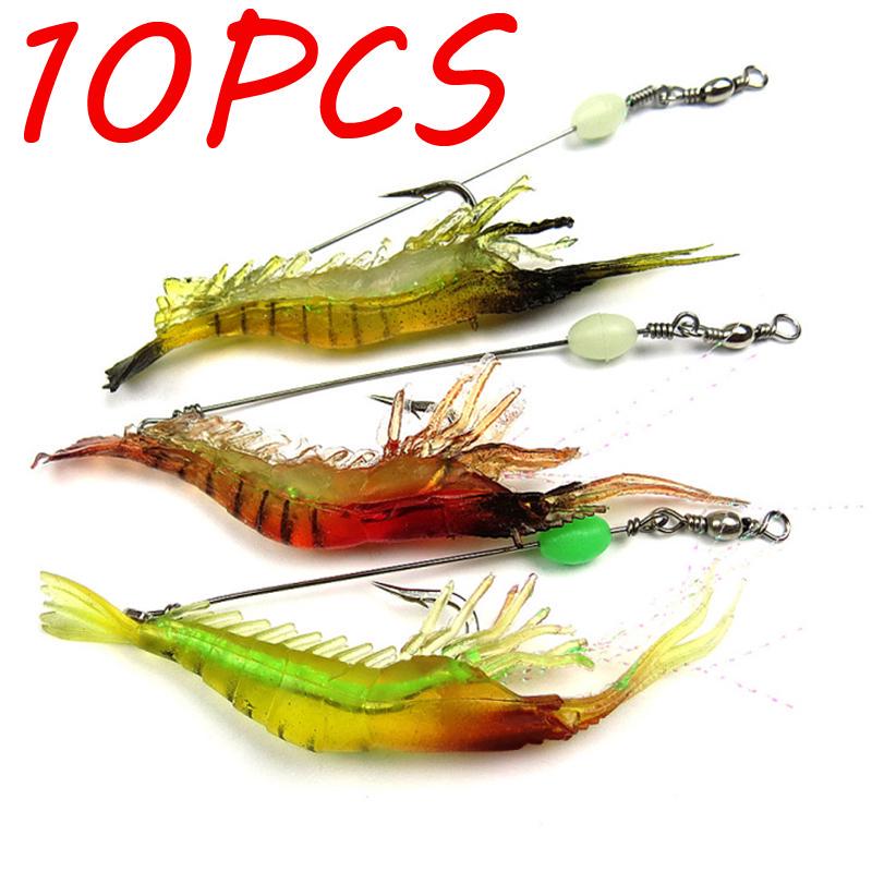 

10 шт. крючок для креветок, мягкие приманки, рыболовные снасти для морской рыбалки, рыболовные крючки, 6 г, 9,5 см