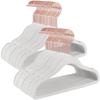 SONGMICSHOME Baby Hangers 50 Pack, Kids Hangers for Closet, 11.8 X 8.1 Inches, Rose Gold 360° Swivel Hooks, Space-Saving