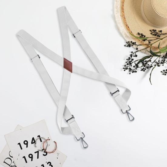 Adjustable 2 Buckles Unisex Suspender Non-slip Detachable X Back Shirt Clip Elastic Suspender Clothing Accessories