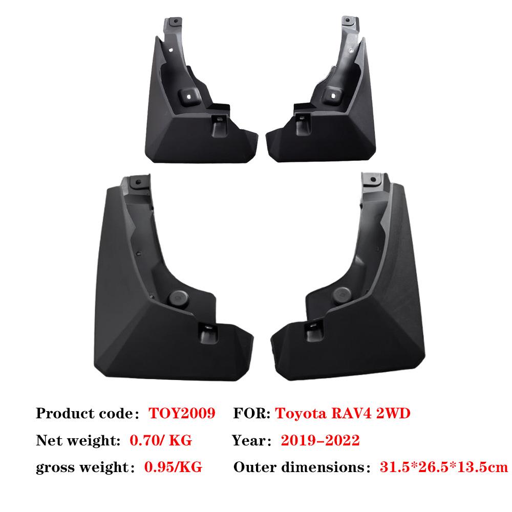 Fits 2019-2022 Toyota RAV4 2WD: Front & Rear Mudguard Covers for Tire Modification