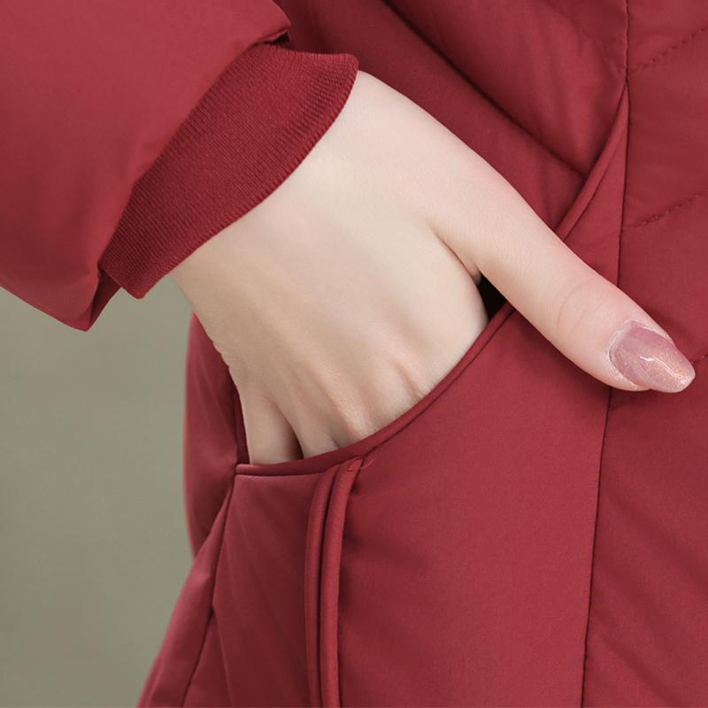 Jachete Femeie de Vârstă Mijlocie Iarnă Mărimi Mari Haine Exterioare cu Glugă Guler din Blană Faux Gros Cald Casual Palton de Iarnă Parkas Femei