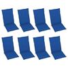 Exclusive House - Garden Reclining Chairs and Cushions Set of 8 Acacia Grey