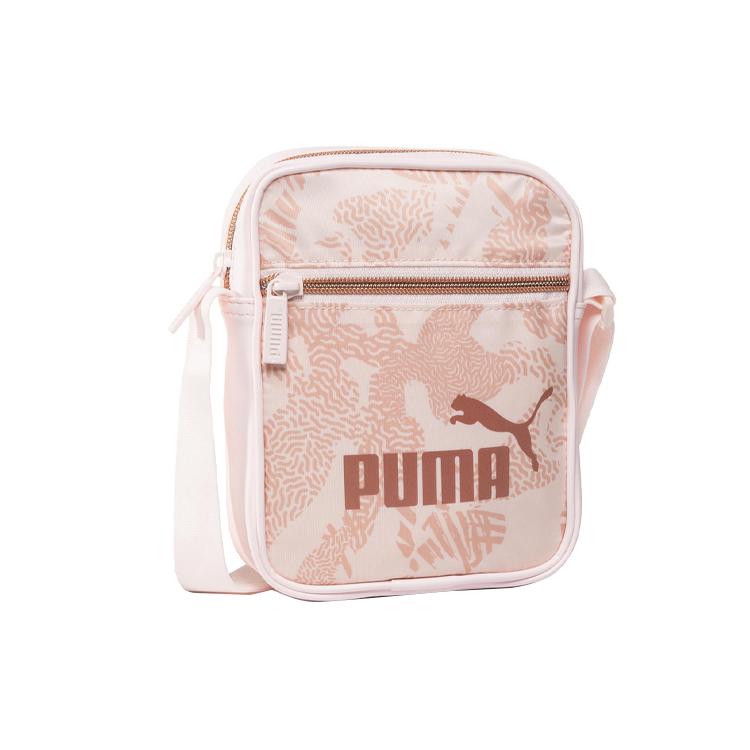 

New PUMA Fabric Shoulder Bag Crossbody Bag Regular Women s Pink White 076974-02 15.5*3.0*19.1CM