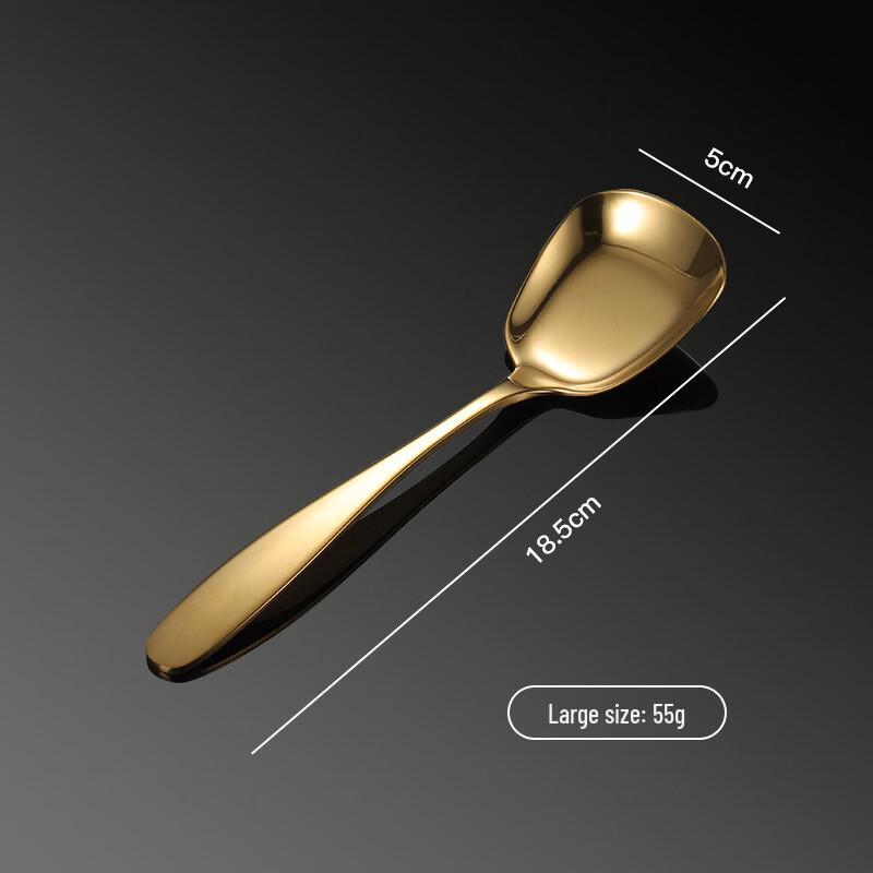 Qianxing 304 Stainless Steel Korean Square Head Rice & Soup Spoon Set