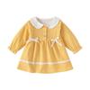 0-6 Years Girls' Long-Sleeve Plaid Cotton Dress - Spring & Autumn Princess Style