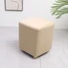 Elastic Jacquard Ottoman Cover Solid Color Footstool Case Durable Pouf Stool Cover  Home Decor