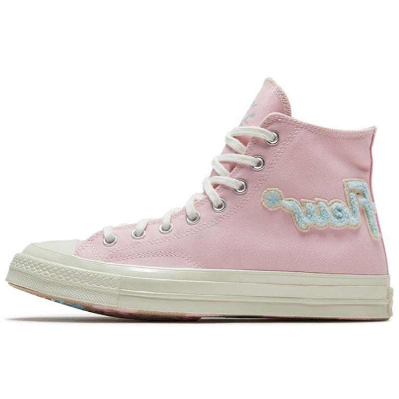 

Golf Le Fleur x Converse Chuck 70 Шенилл Классический Комфорт Высокие Кеды Холст Унисекс Розовый, Белый и Синий 36