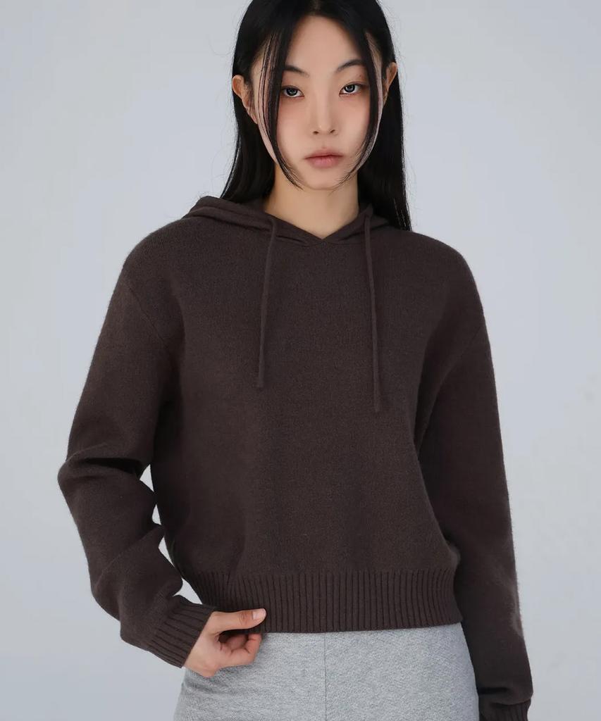CHICKS Caden Hoodie Knit Brown