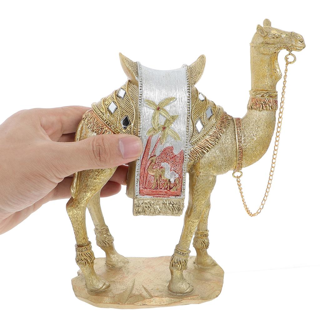 Resin Camel Statue Small Size Modern Middle East Decor for Home Living Room Tabletop Decoration Art Craft