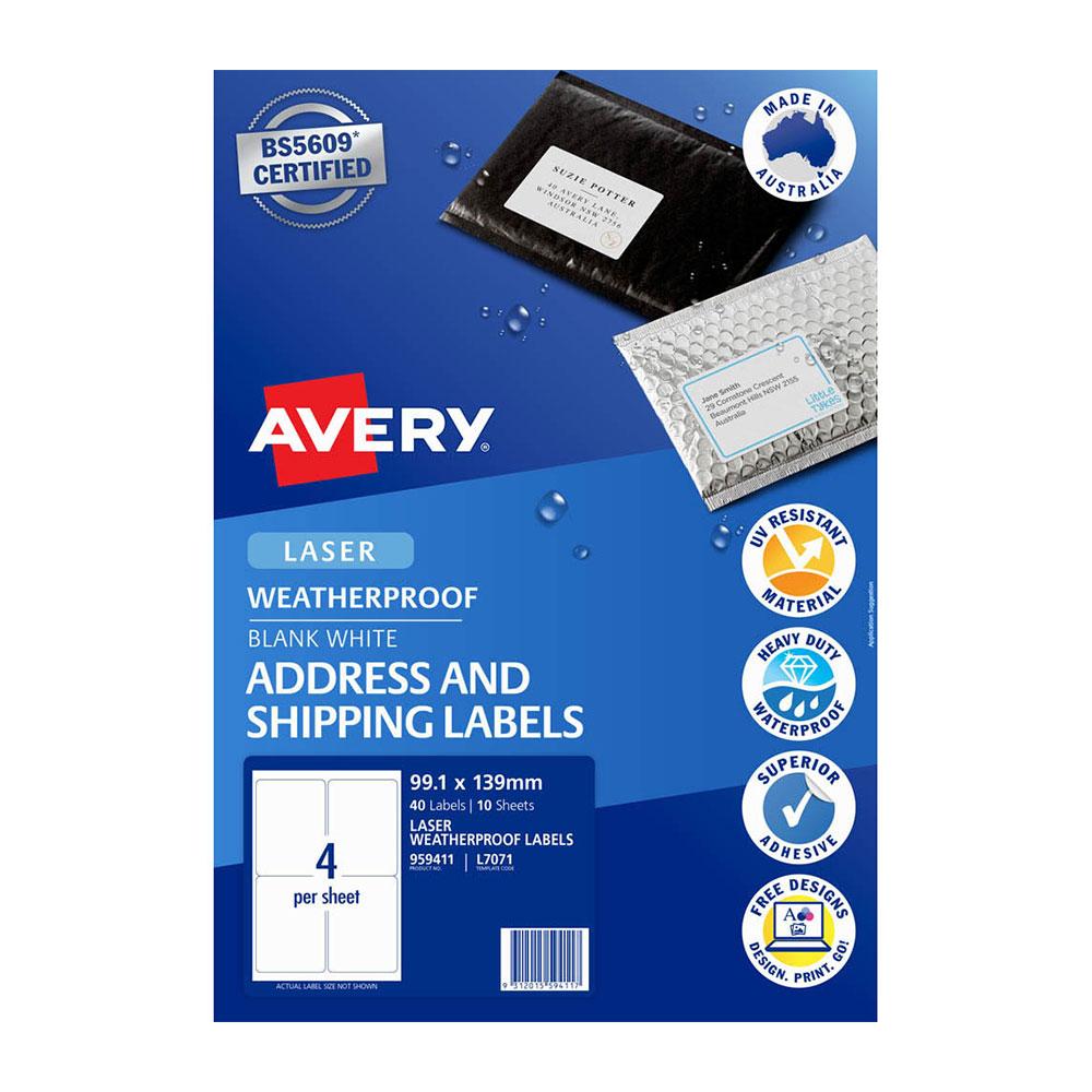 Avery wetterfeste Laseretiketten (40 Stück)