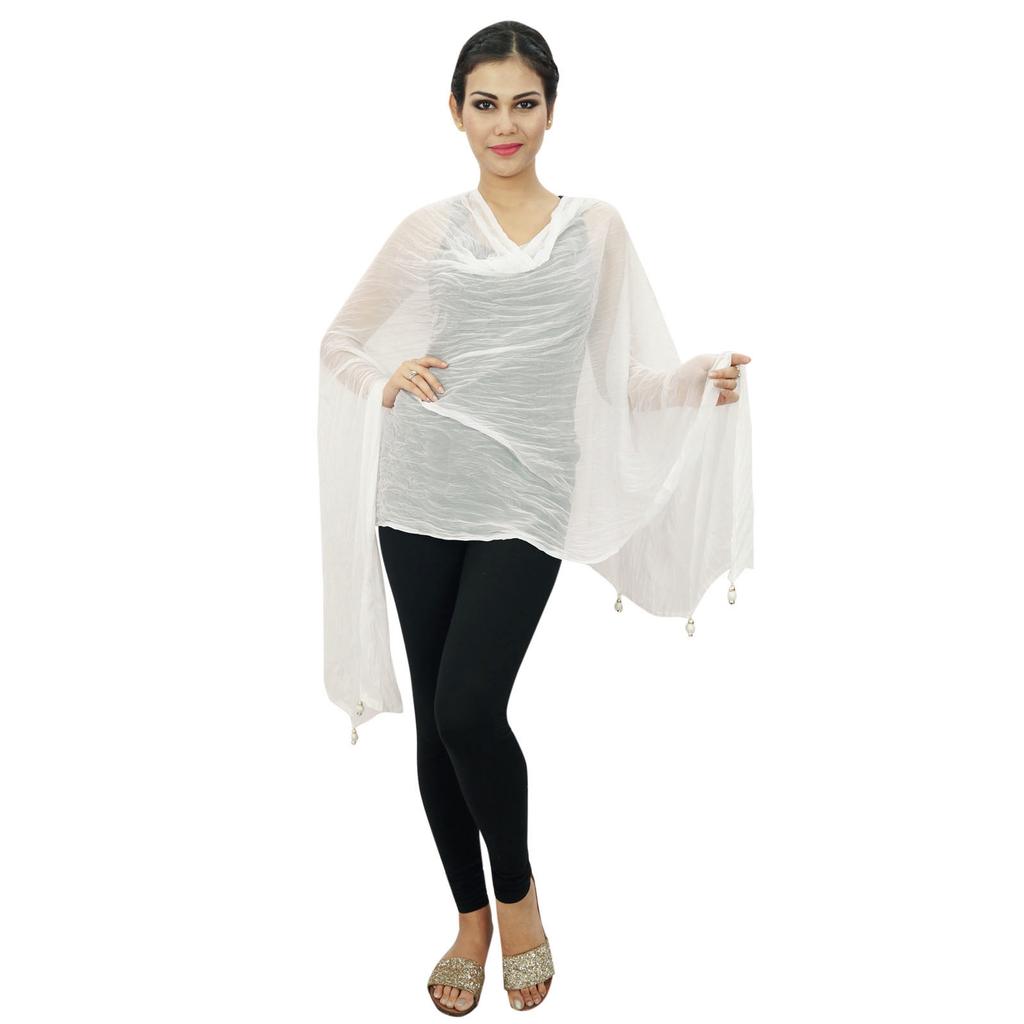 Long Stole Chiffon Blend Dupatta Neck Wrap Women Indian Scarves Chunni