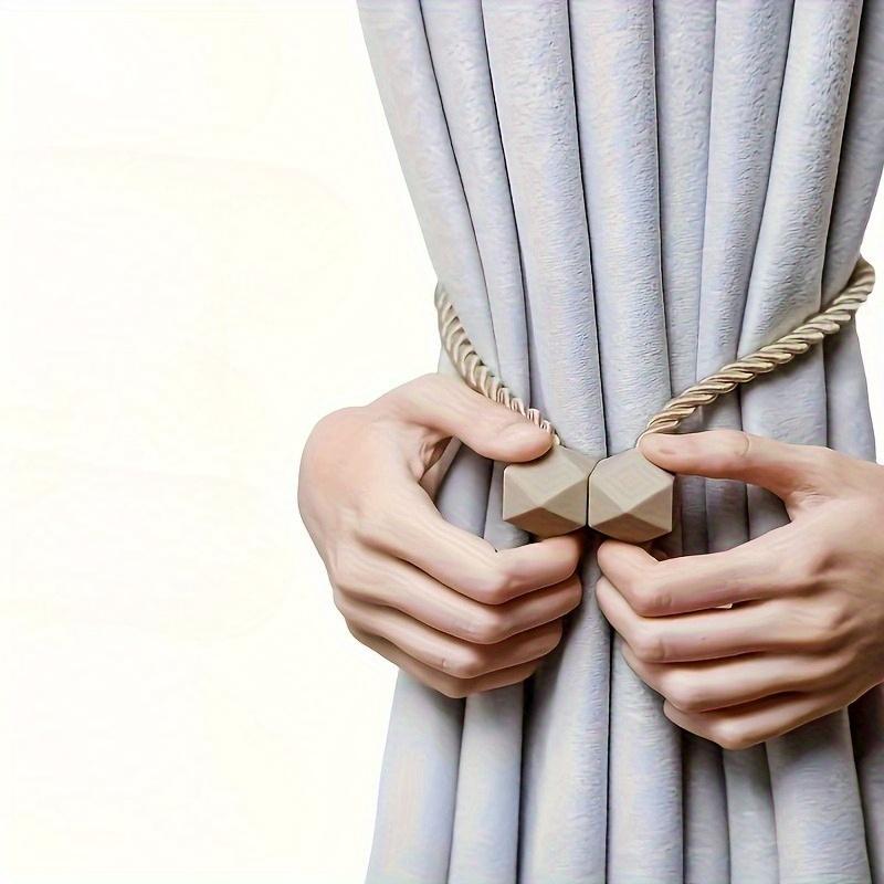 1pc Boho Style Magnetic Curtain Tiebacks - Easy Install, No Drilling Required, Stylish Curtains for Living Room