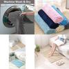 Ultra-absorbierendes Chenille Badezimmerteppich-Set Moderner Schlichter Stil Rutschfeste Badematten