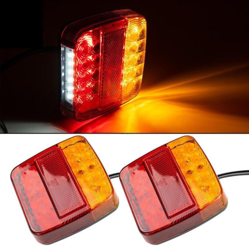 Universal 12V 20LED Tail Light 1-4pcs Waterproof Durable Rear Lamp, Turn Signal & Warning Light for Truck Trailer RV Boat Car