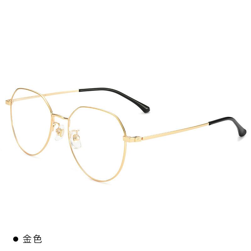 Ultra-Light Retro Glasses Frame For Women Can Be Equipped With Degree Trendy Round Frame Big Face Glasses Frame For Men 89180