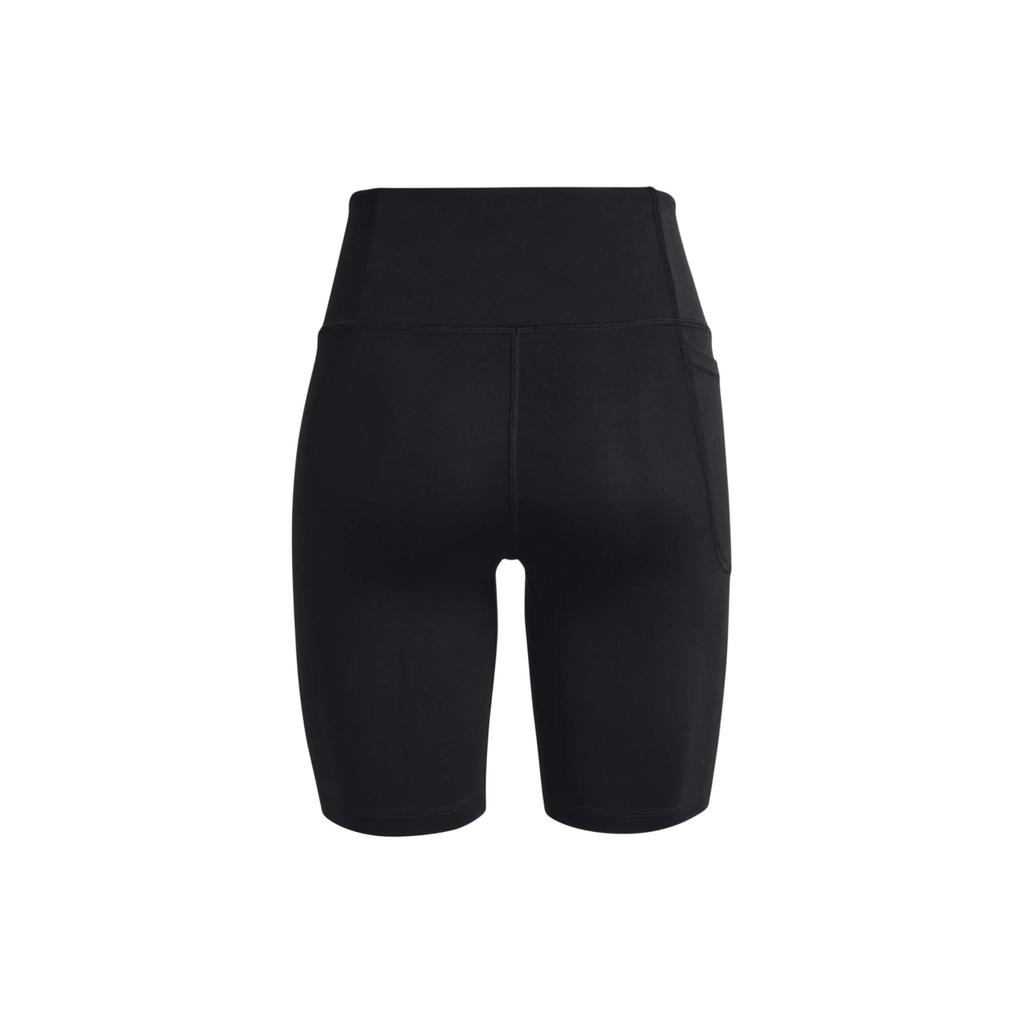 Under Armour UA Motion Logolu Baskılı Yüksek Bel Dar Kesim Günlük Şort Kadın şort Siyah 1377088-001
