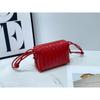 Borsa a Spalla Quadrata Mini Monocolore Tessuta a Mano da Donna Compatta a Tracolla Con Grande Capacità Morbida Pelle PU